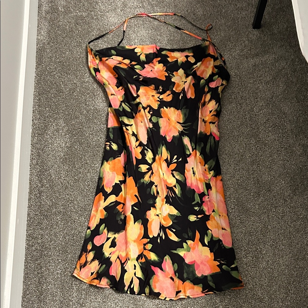 Elegant Floral cow neck Dress